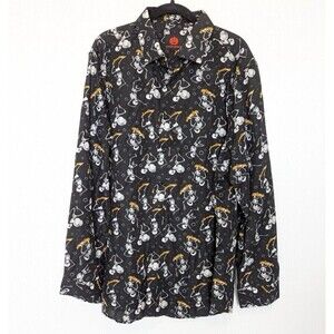 Simon Banks Halloween Shirt Men Size Extra Large Black Skeleton